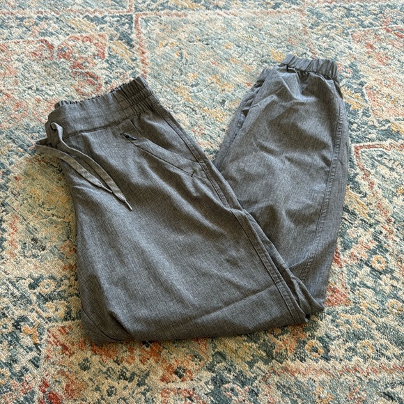 wonderwink renew womens modern fit grey heather jogger scrub pants - Picture 1 of 4